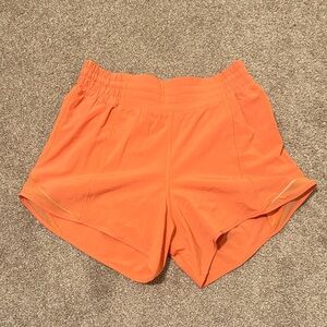 Orange Lululemon Women's Shorts